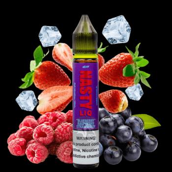 سالت بلوبری تمشک توت‌فرنگی نستی 30 میلی‌لیتر NASTY LIQ BLUEBERRY RASPBERRY STRAWBERRY