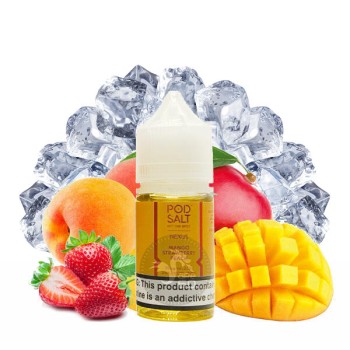سالت انبه توت فرنگی هلو یخ پاد سالت ۳۰ میل Pod Salt Nexus Mango Strawberry Peach Ice