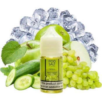 سالت انگور خیار سیب یخ پاد سالت ۳۰ میل Pod Salt Nexus White Grape Cucumber Apple Ice