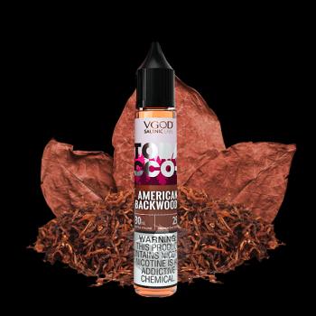 سالت تنباکو خشک دودی ویگاد ۳۰ میل VGOD TOBACCO PLUS AMERICAN BACKWOODS