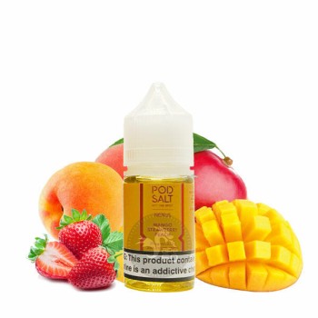 سالت انبه توت فرنگی هلو پاد سالت ۳۰ میل Pod Salt Nexus Mango Strawberry Peach